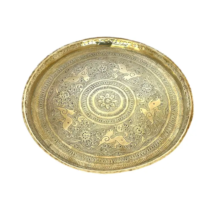 Antique gold tray uploaded by Mehar Crafts on 3/27/2023