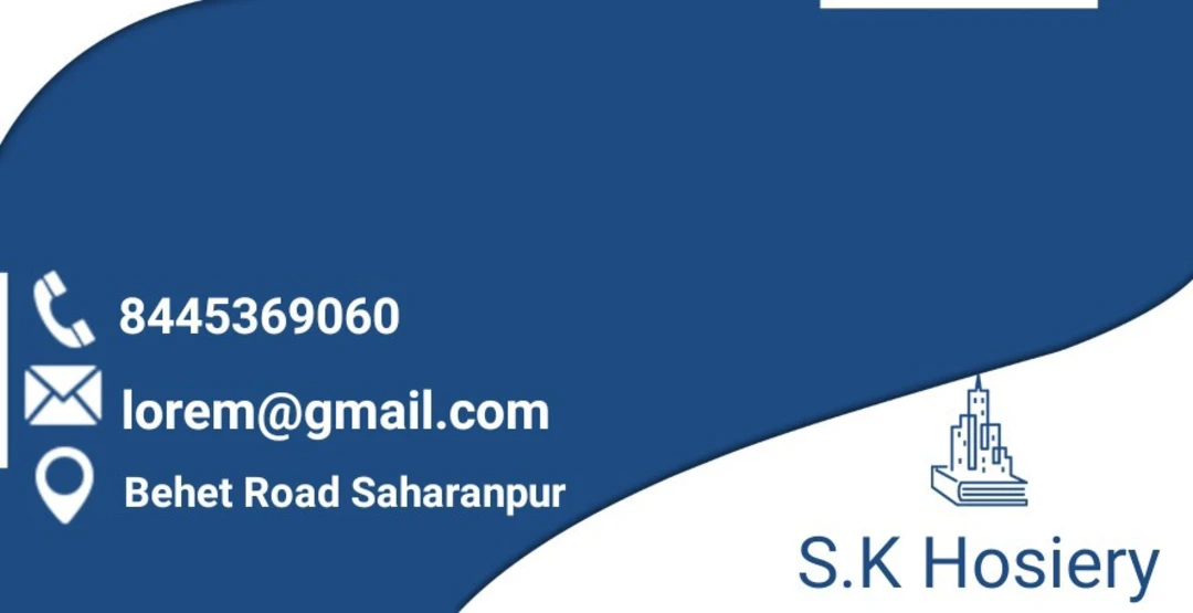 Visiting card store images of S.K Hosiery Garments