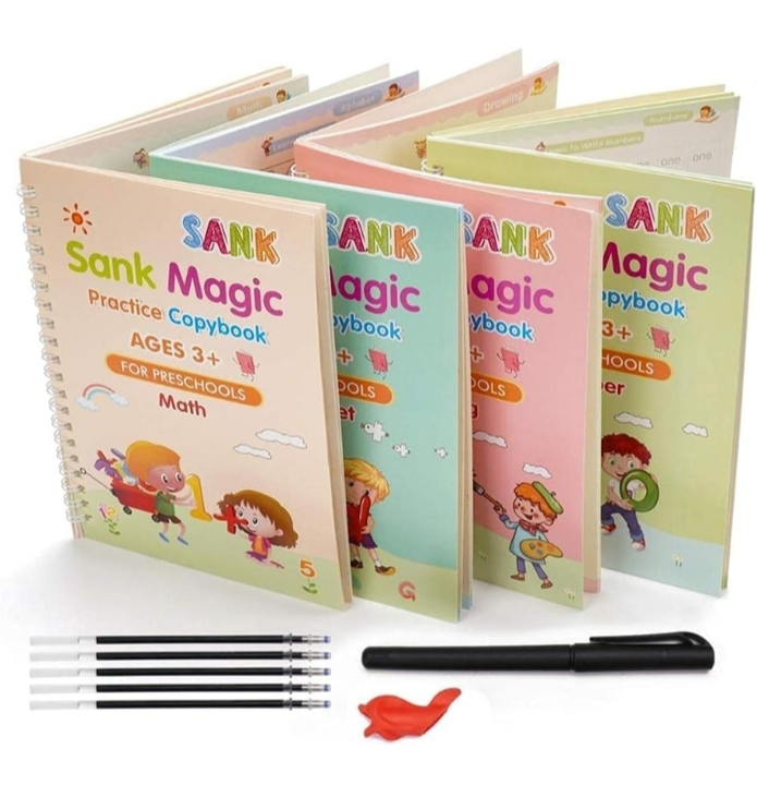 Sank magic book 4 magic book ,1 pen, 10 refill and 1 grip  uploaded by Jaiswal enterprises on 3/27/2023