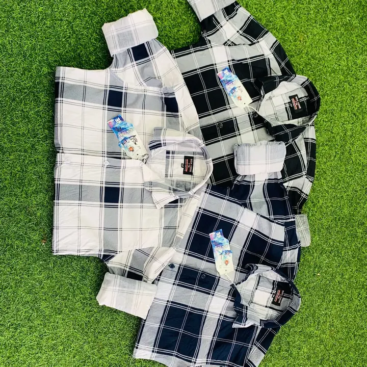 Black and white Check Shirts 100% Cotton  uploaded by Royal Shirts on 5/18/2024