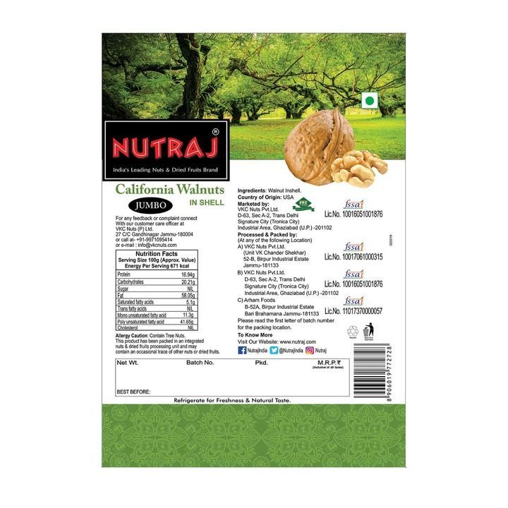 Nutraj California Inshell Walnuts, 1000g uploaded by Auro Fruit and Nut Pvt Ltd on 3/1/2021