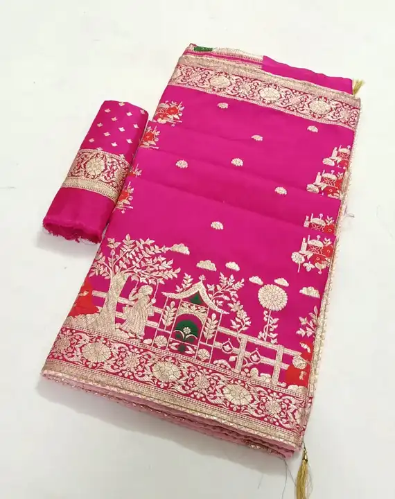 Post image *Jay Shree Shyam*

New Product

🥰🥰Original product🥰🥰


👉 Russian Dola fabric with beautiful Mx Meena zari border💃🏻💃🏻
👉🏻With Same Fabric Buti
 Blouse

👉🏻 Fabric Very Soft 
💃🏻💃🏻havvy zari wiving bp💖💖 all new fancy colour 💃🏻💃🏻💖

🥰REDY TO DISPATCH 🥰

🅿️🅿️🅿️👉👉1299

Full Stock Ready

NOTE 👉👉 stock avl bookings now fast