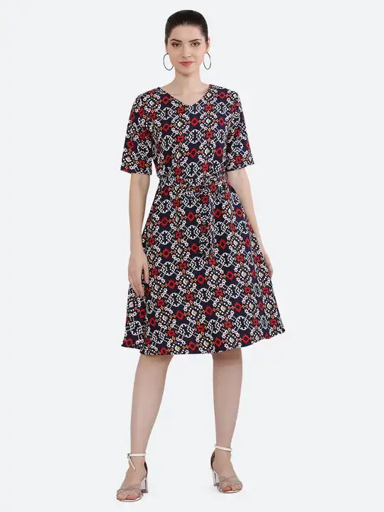 Casual printed Western dress  uploaded by Navya fashion on 3/28/2023