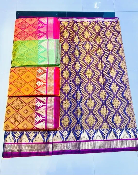 Patola Cotton Saree
Length - 6+ meter
Set - 5 
Colour - 5
MOQ- 15
Price - 340/- per saree uploaded by Shamshad Enterprises on 3/28/2023