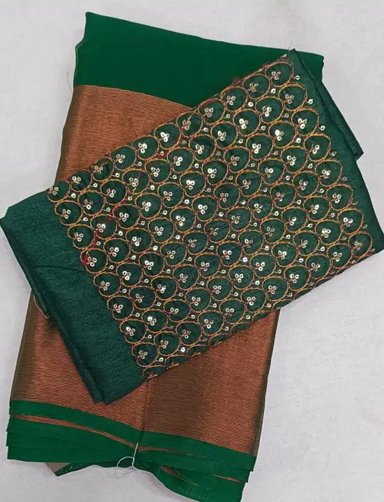 Plain saree with blouse design  uploaded by Raj Saree Palace on 3/28/2023