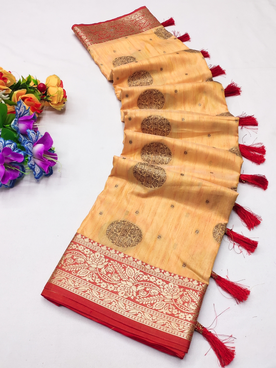 Dhananjay Creations: Soft katan silk saree with rich gold zari weaving saree  uploaded by Dhananjay Creations Pvt Ltd. on 3/28/2023