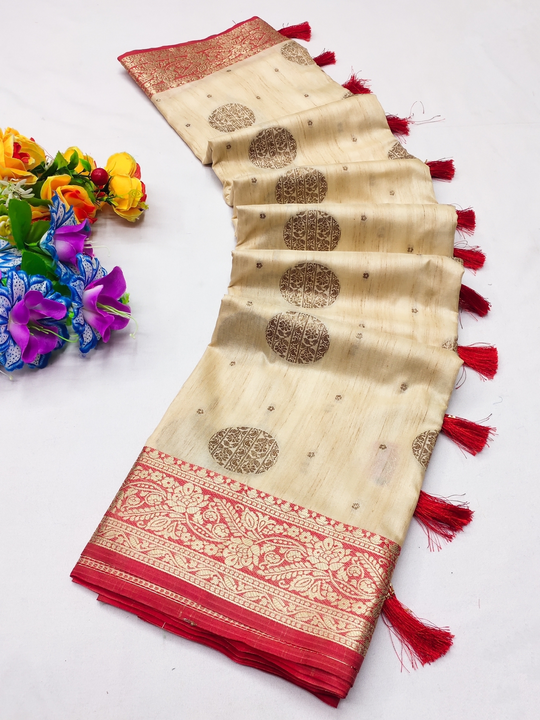 Dhananjay Creations: Soft katan silk saree with rich gold zari weaving saree  uploaded by Dhananjay Creations Pvt Ltd. on 3/28/2023
