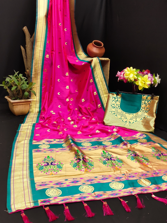 Dhananjay Creations:pure pathani saree uploaded by Dhananjay Creations Pvt Ltd. on 3/28/2023