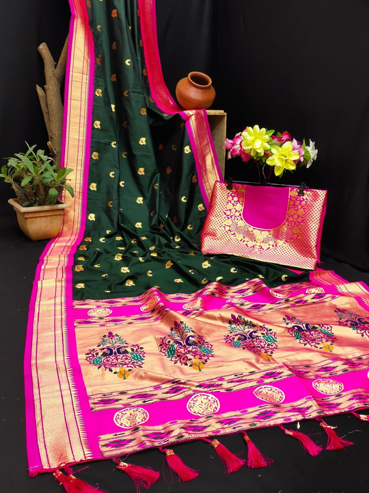 Dhananjay Creations:pure pathani saree uploaded by Dhananjay Creations Pvt Ltd. on 3/28/2023