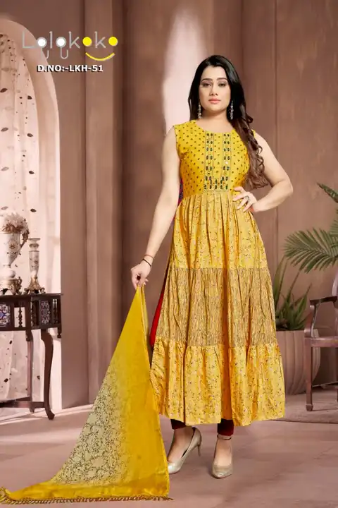 New Nayra Cut Kurta with Dupatta  uploaded by Vihu fashion on 3/28/2023