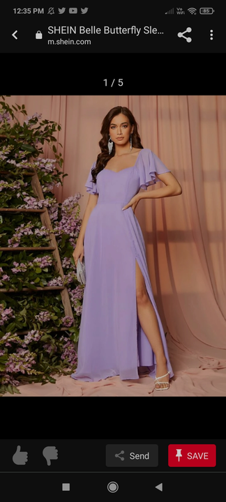 A line thigh slit long dress uploaded by AS TEXTILE on 3/28/2023