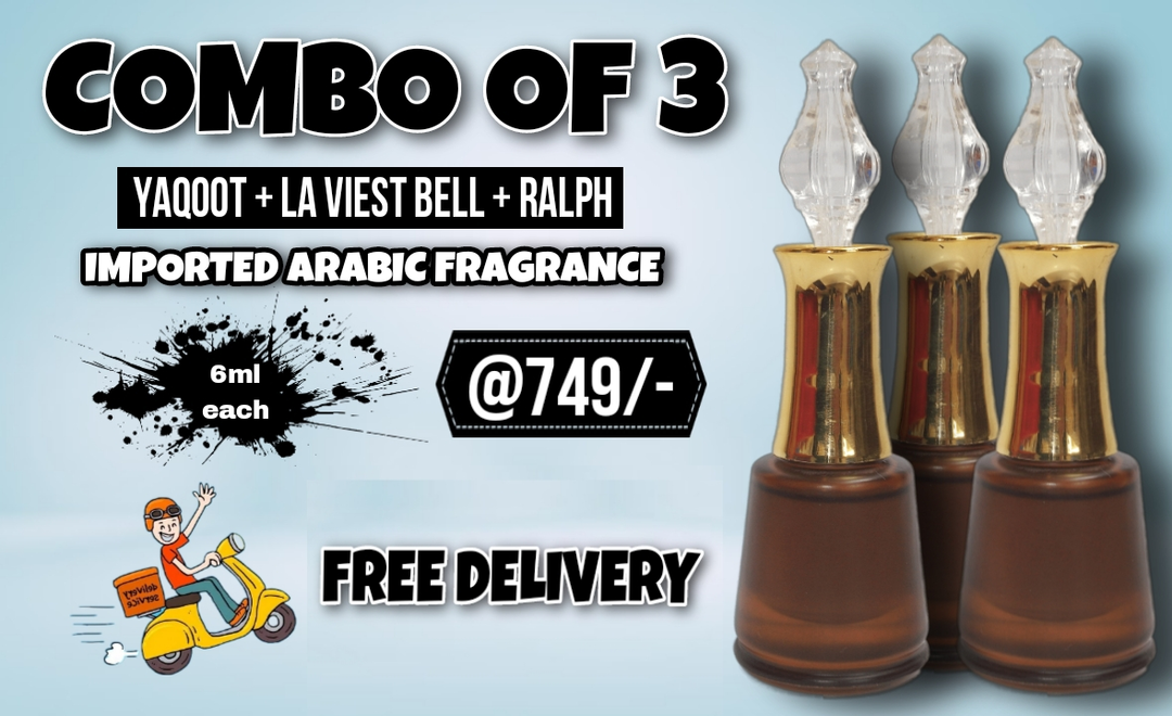 Combo of 3 imported Attar YAQOOT + LA VIEST BELL + RALPH  uploaded by Dubai Fragrance on 3/28/2023