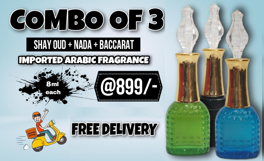 Combo of 3 imported Attar SHAY OUD + NADA + BACCARAT uploaded by Dubai Fragrance on 3/28/2023