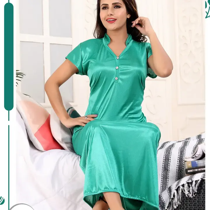 Product image of Satin plane collor nighty , price: Rs. 100, ID: satin-plane-collor-nighty-1412d41f