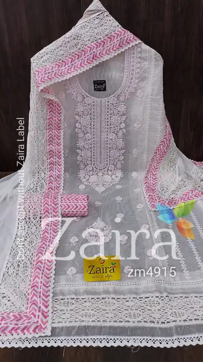 Zaira suit material uploaded by Wedding collection on 3/28/2023