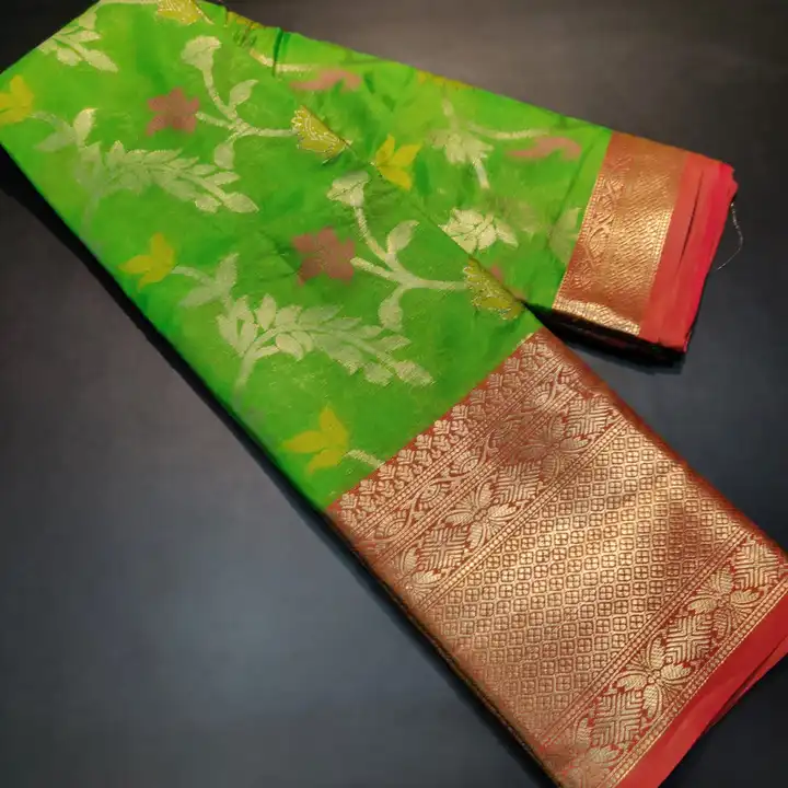 Pure soft banaras fancy saree uploaded by Meena textiles mart on 3/28/2023