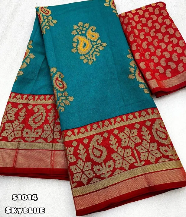 Chiffon brass printed sarees uploaded by business on 3/28/2023