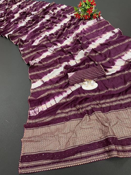 Pure Naylon Chanderi saree uploaded by business on 3/28/2023