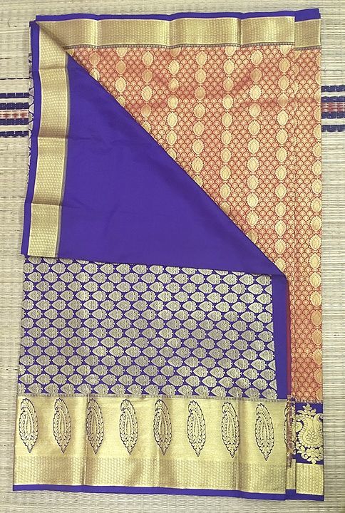 Kanchipuram silk sarees with grand zari pallu and  uploaded by Viya Fashions on 5/13/2020