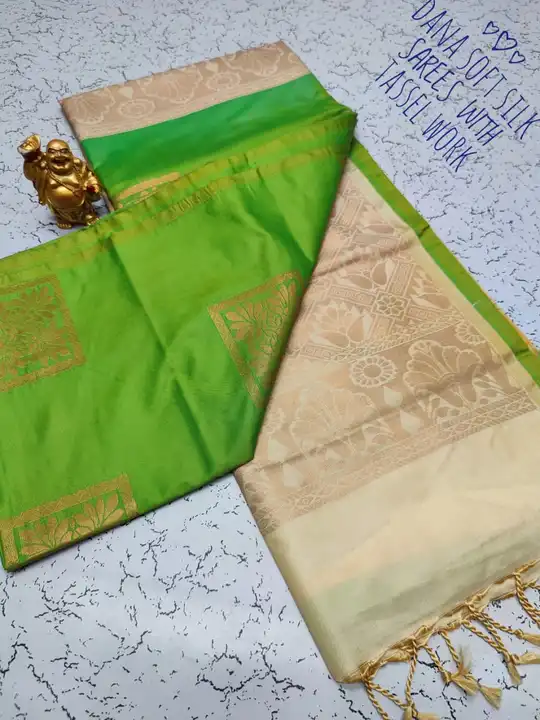 SOFT SILK SAREE with TASSEL WORK uploaded by business on 3/28/2023