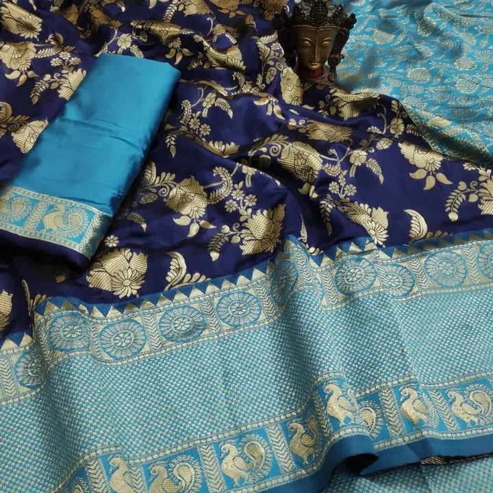Soft lichi silk saree  uploaded by RV FASHION on 3/28/2023