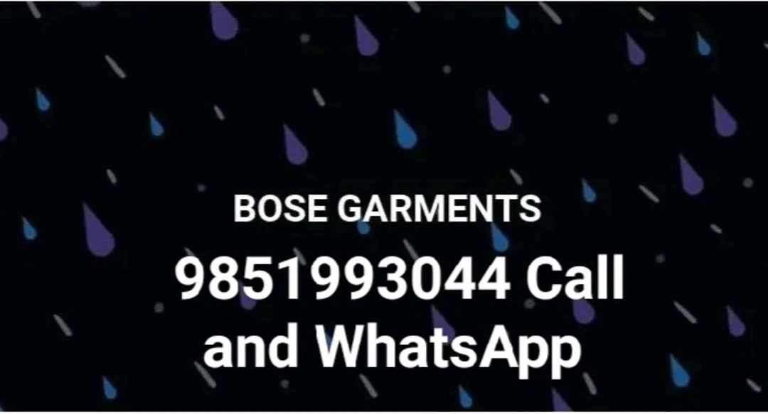 Visiting card store images of Bose Garments