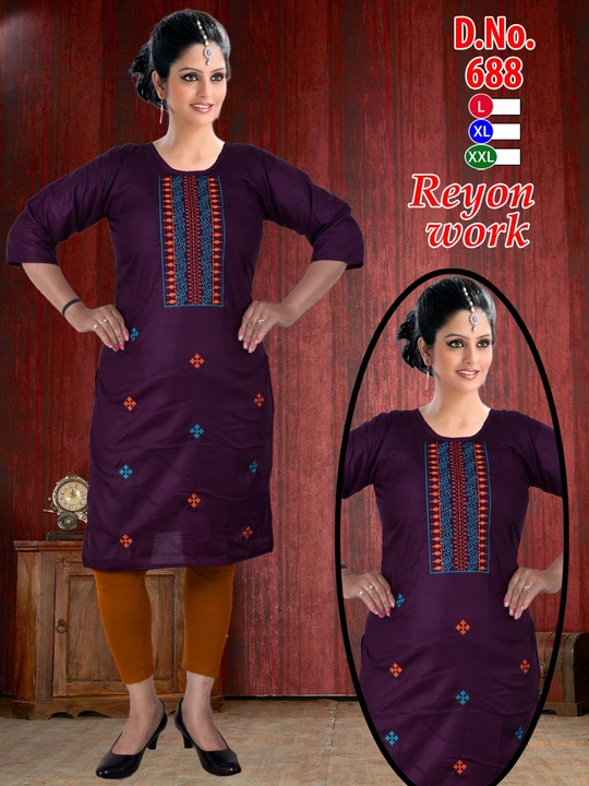 Product image of Embroidery kurti, price: Rs. 105, ID: embroidery-kurti-3a242d07