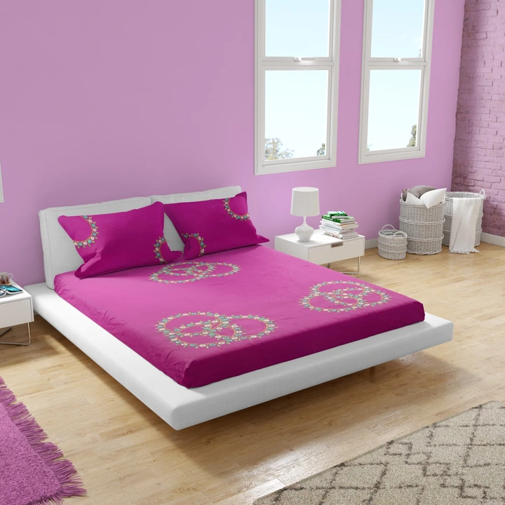 Product image of Embroidery bedsheet , price: Rs. 1250, ID: embroidery-bedsheet-fe2a7a4b