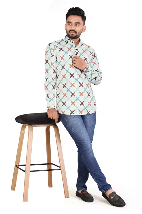 Product image of Hot Selling Full Sleeve Short Kurta Shirt , price: Rs. 299, ID: hot-selling-full-sleeve-short-kurta-shirt-5f952b51