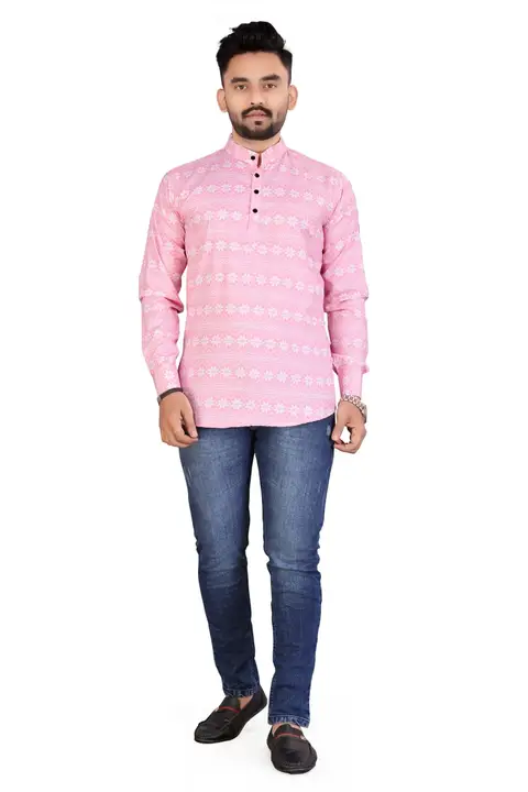 Product image of Hot Selling Full Sleeve Short Kurta Shirt , price: Rs. 299, ID: hot-selling-full-sleeve-short-kurta-shirt-15946693