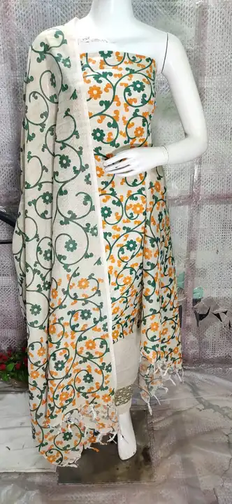 Cotton by dupyan silk suits with batik print 👣👣 uploaded by Osama handloom on 3/28/2023