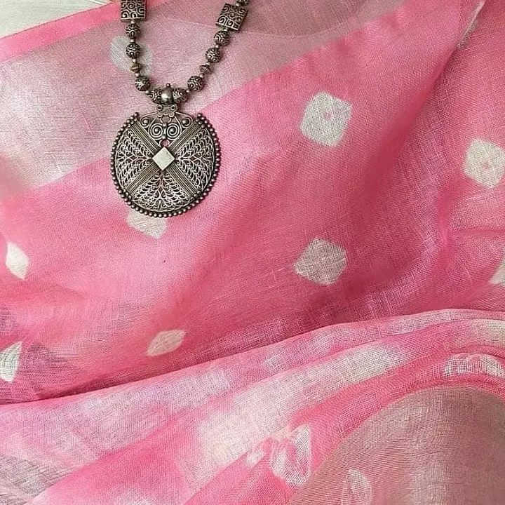 Shibori print linen saree  uploaded by Goverdhan Silk  on 3/28/2023