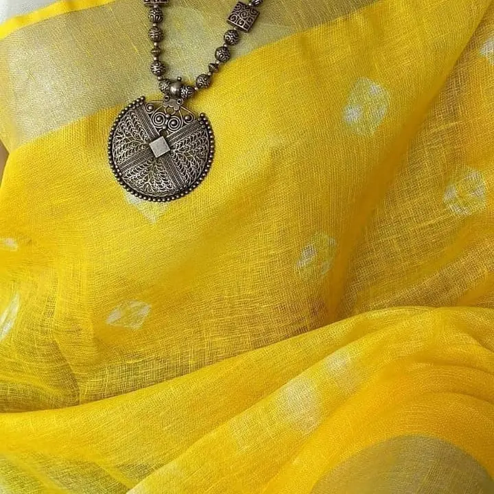 Shibori print linen saree  uploaded by Goverdhan Silk  on 3/28/2023