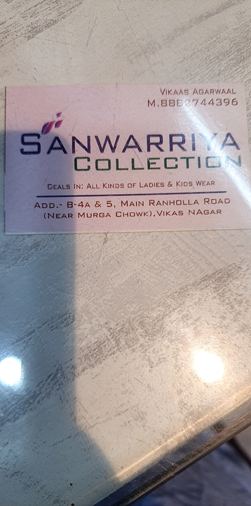 Visiting card store images of Sanwarriya Collection