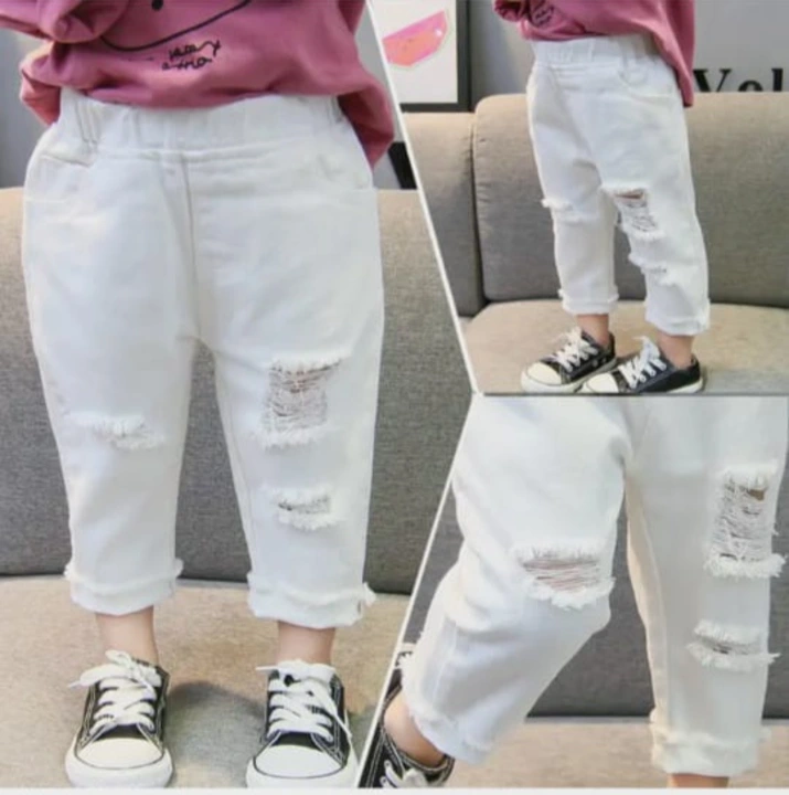 High quality boys white jeans factory price make to order  uploaded by business on 3/28/2023