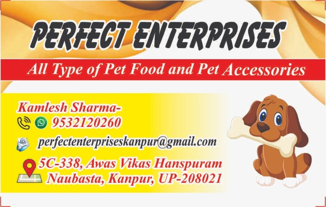 Visiting card store images of Perfect Enterprises