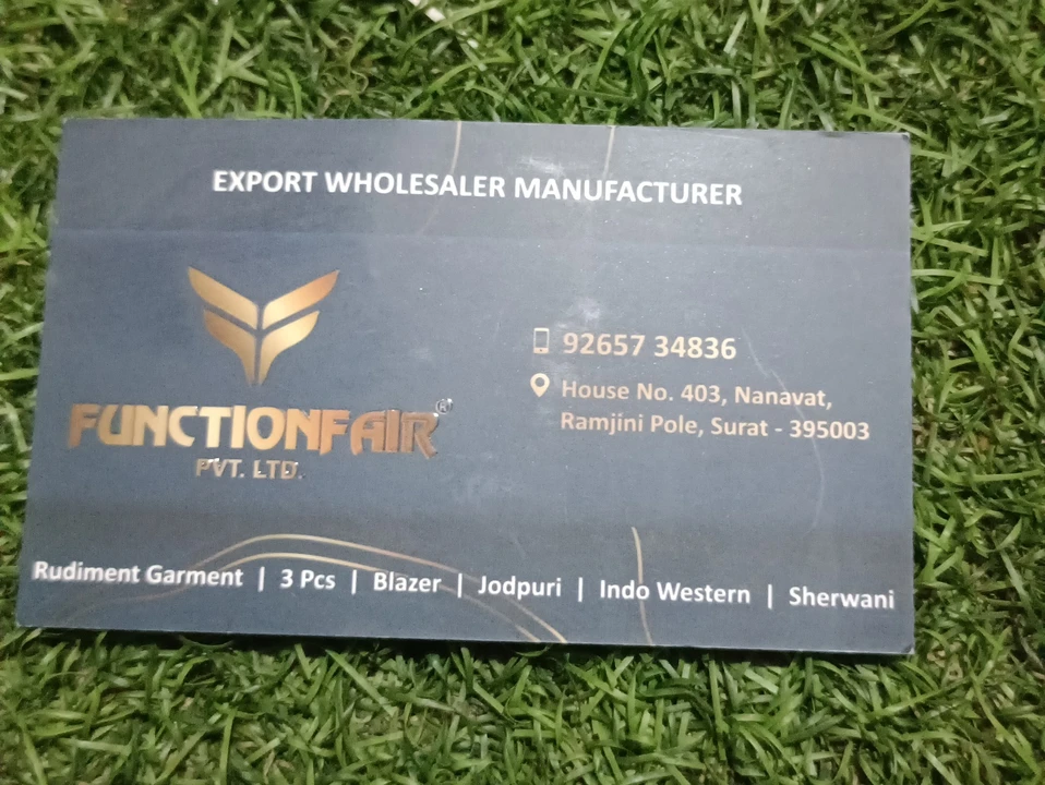 Visiting card store images of Function Fair 