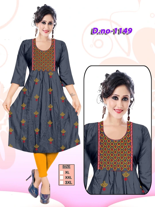 Naira Fancy work kurtis  All readymate items avlble  uploaded by Radha Creation , Maira sales for Readymade items on 3/28/2023