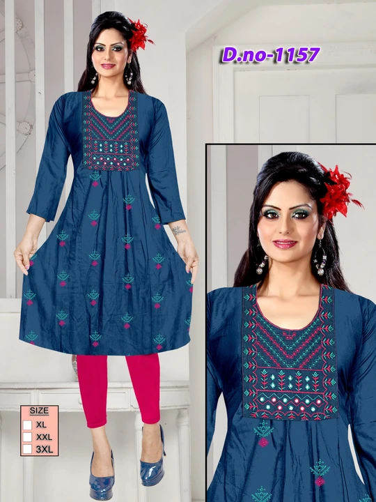 Naira Fancy work kurtis  All readymate items avlble  uploaded by Radha Creation , Maira sales for Readymade items on 3/28/2023