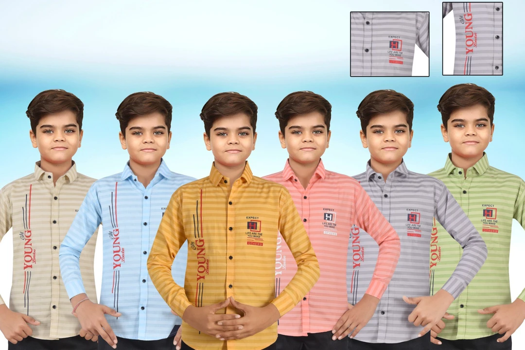 Product image of Kids fancy full shirts printed, price: Rs. 250, ID: kids-fancy-full-shirts-printed-f2da78fb