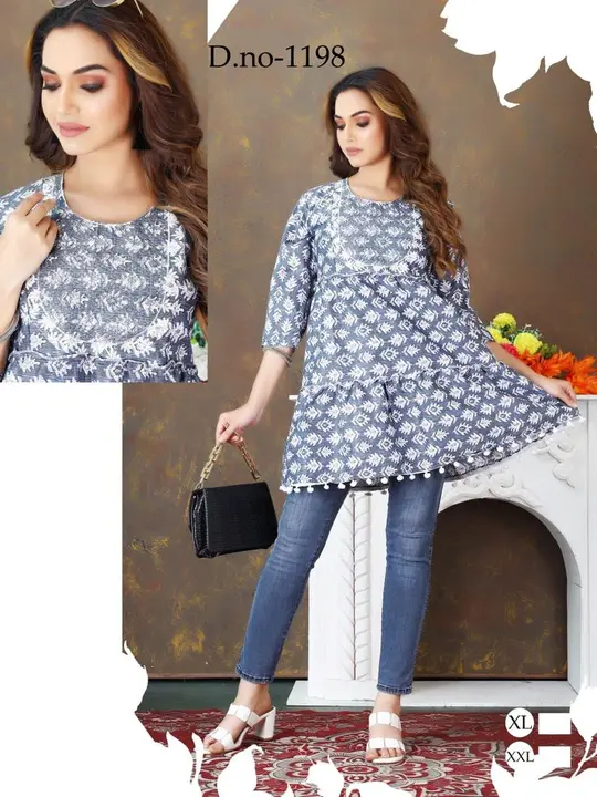 Fancy kurtis cigaar pant printed palazzo plain palazzo  leggins all type of kurtis availble uploaded by Radha Creation , Maira sales for Readymade items on 3/28/2023