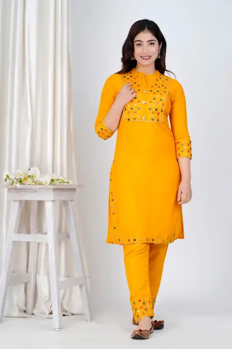 Embroidery work kurti pant with Bag uploaded by FASHION MART on 3/28/2023