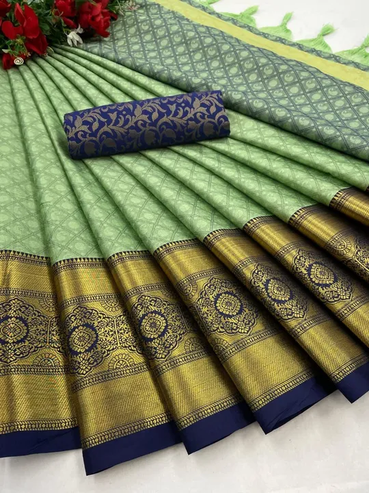 

*Fabric*: HEAVY RICH COTTON SILK DESIGN & JEQUARED WEAVING & RICH HEAVY BORDER WITH JACQURD BLOUSE uploaded by Maa Arbuda saree on 3/28/2023
