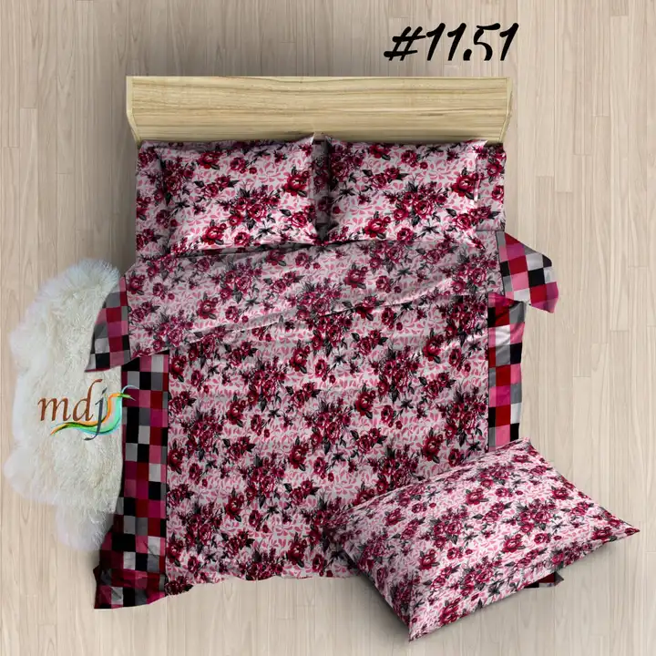 3 d bedsheet double bed with pillow cover @120 uploaded by G s industries on 3/28/2023