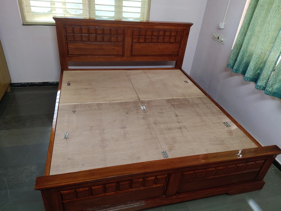 Wooden bed and fully shining polished uploaded by Wood world on 3/28/2023