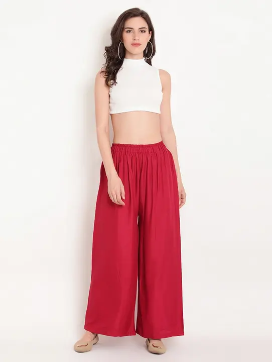 Red colour palazzos  uploaded by business on 3/28/2023
