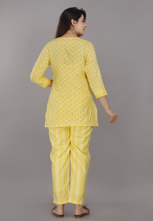 Cotton Lurex Printed Night Suit  uploaded by Mangalam kurti on 3/28/2023