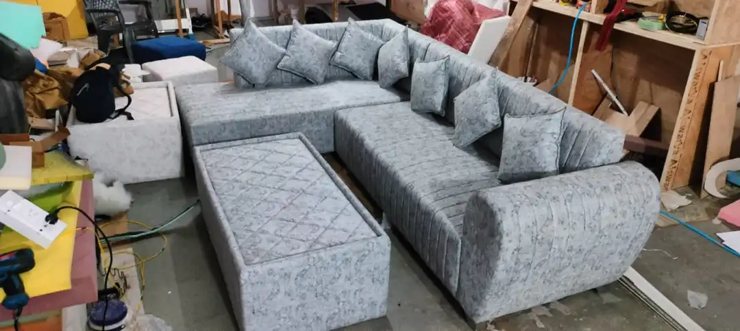 6 seater sofa wooden L-shape sofa   uploaded by business on 3/28/2023