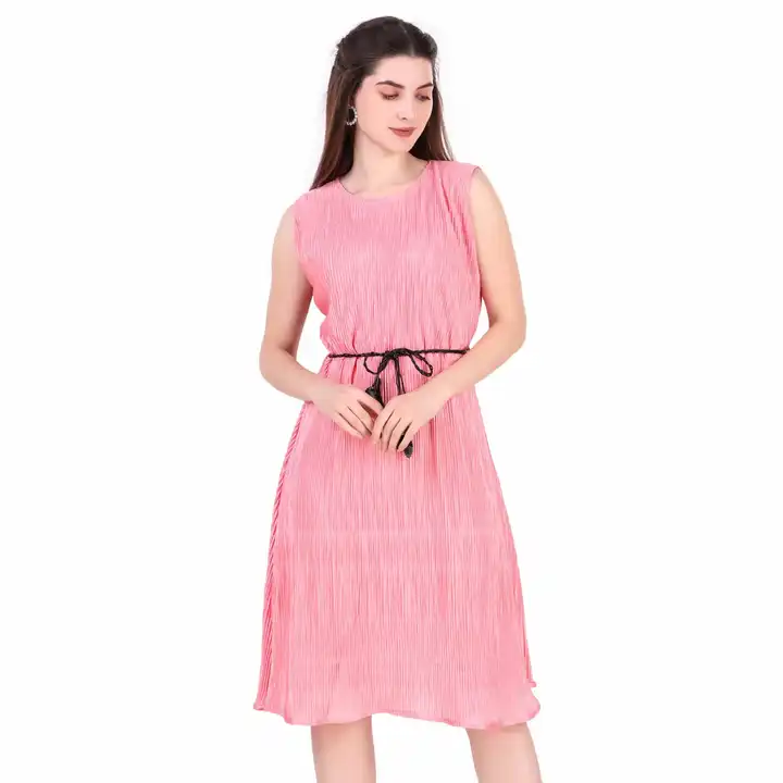 Women's imported silk with plating  dress -M,L uploaded by Bhavya Sales and Marketing on 3/28/2023