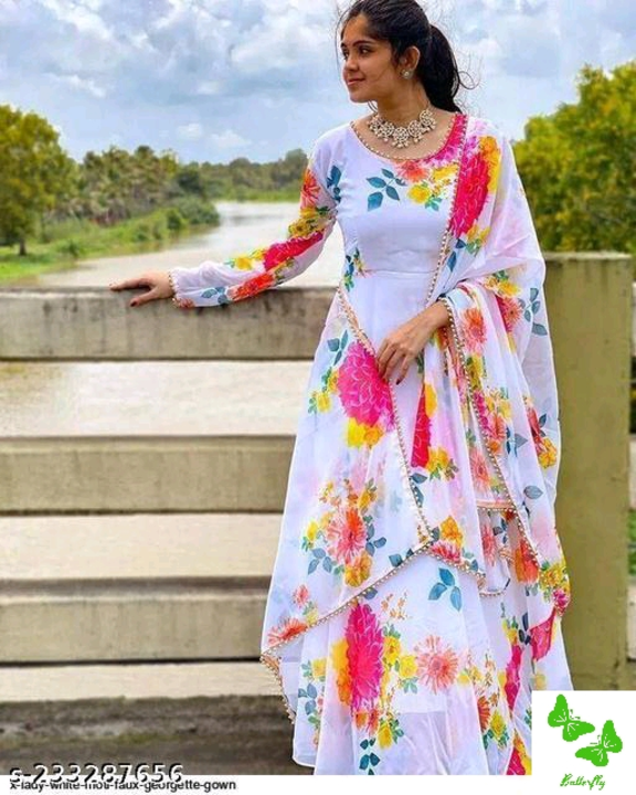 Gown with dupatta  uploaded by business on 3/28/2023
